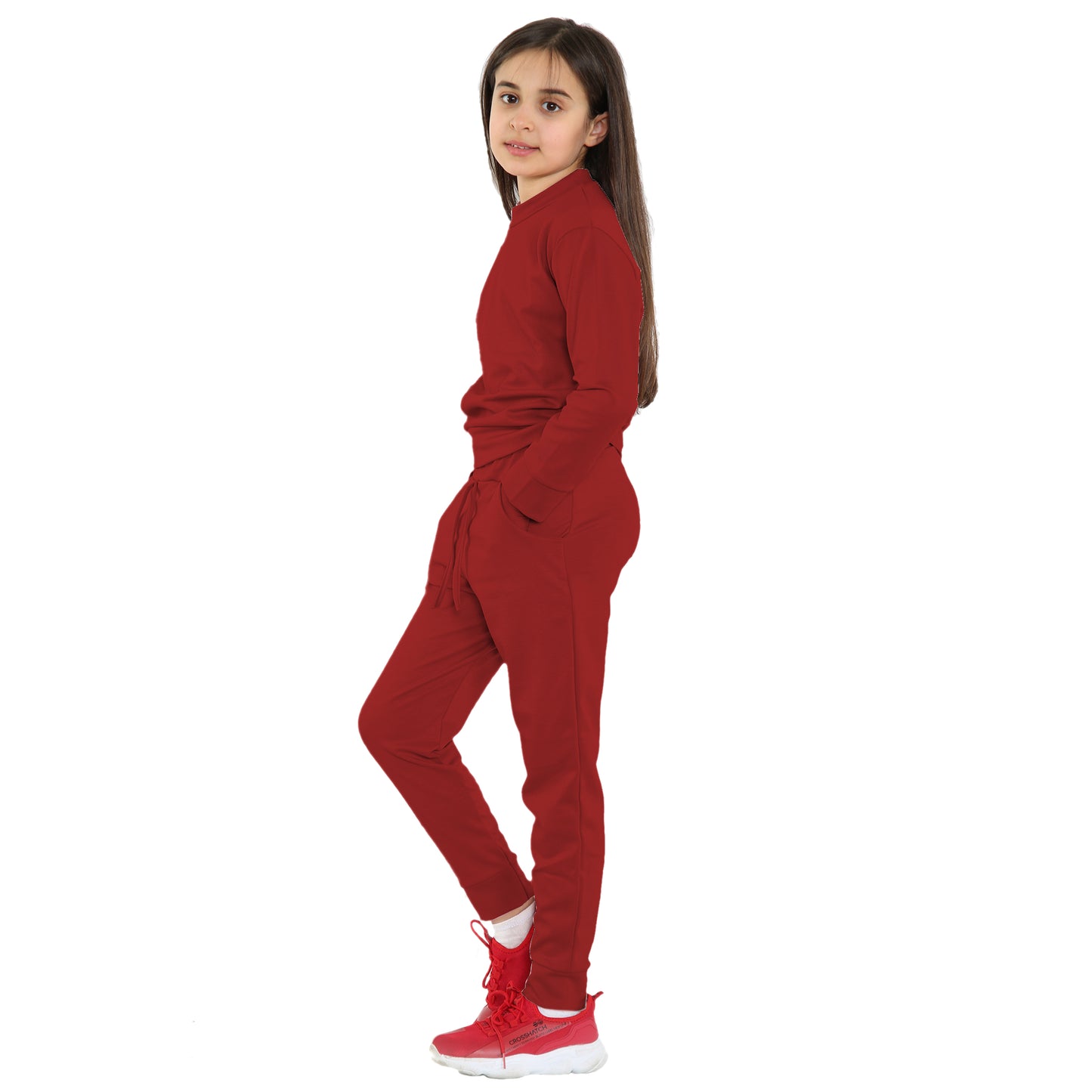 Girls Loungewear Tracksuit Sweatshirt Sweatshirt & Pants Set