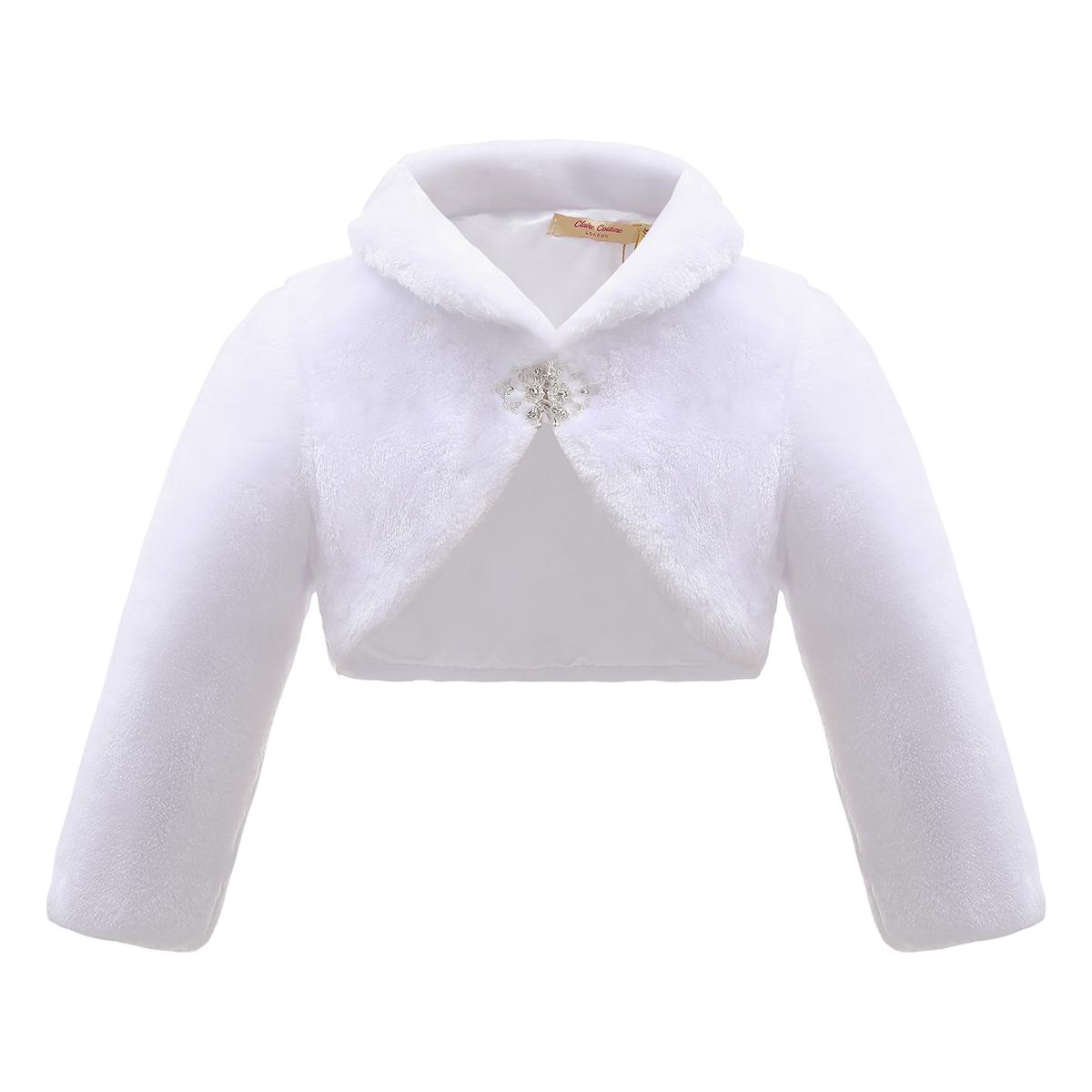 Girls Bolero Bridesmaid Tippet Wrap Stole Shrug Kids 3 - 13 Years - Long Sleeve