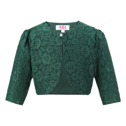 Girls Lace Bolero Floral Shrug