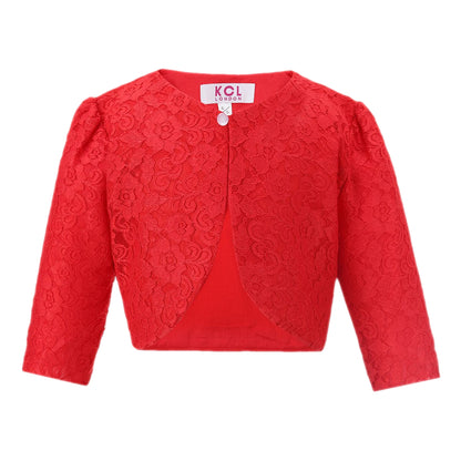Girls Lace Bolero Floral Shrug