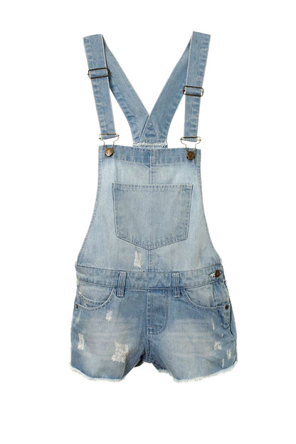 Girls Denim Dungarees