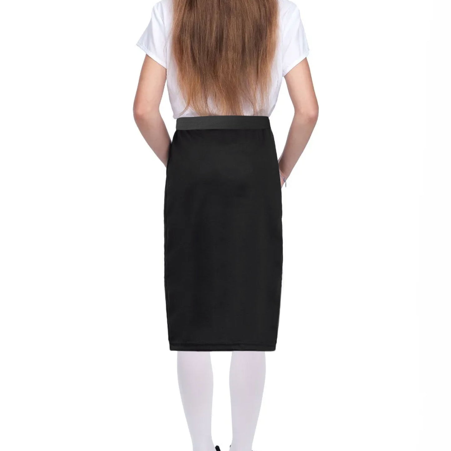 Girls School Pencil Skirt  with Elasticated Waist