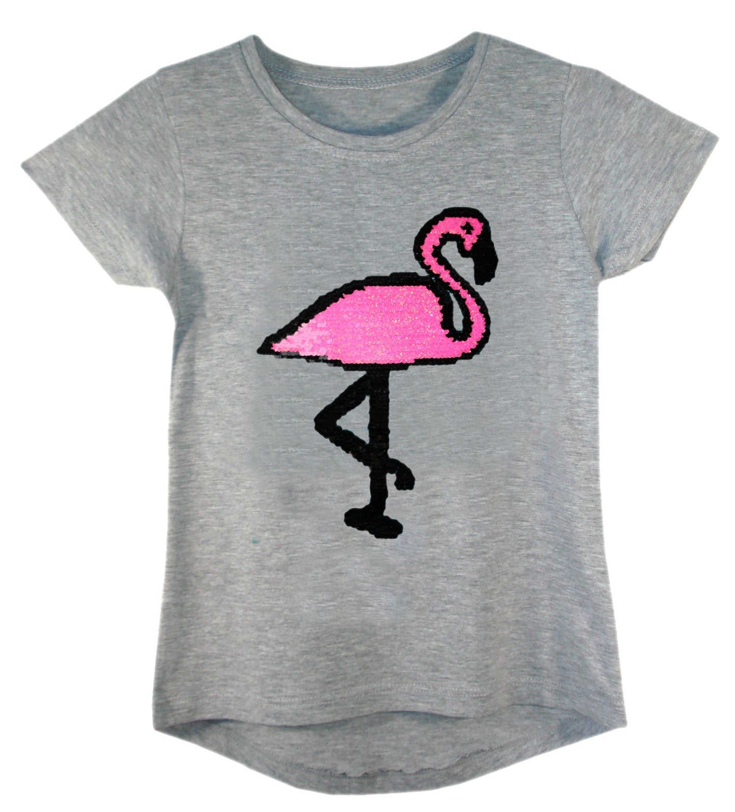 Girls Shiny Sequin Face T-Shirt
