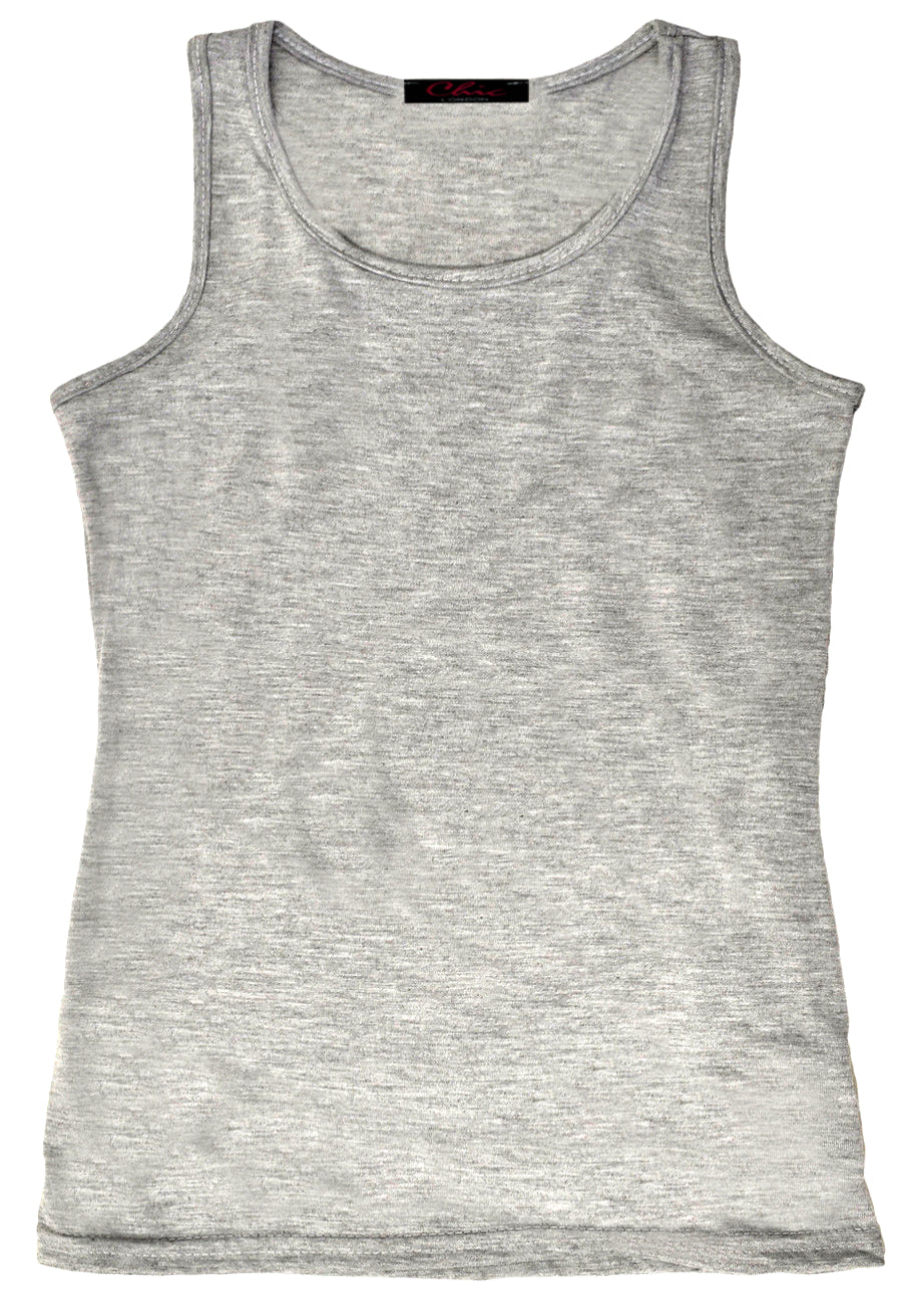 Girls Racer Back Vest - Grey