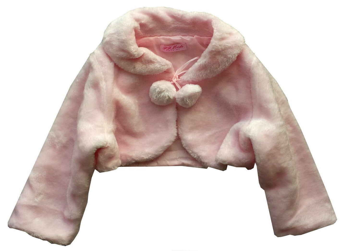 Girls Fur Pom Pom Bolero