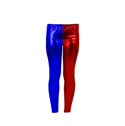 Girls Harley Quinn Leggings Red Blue 3-14 years
