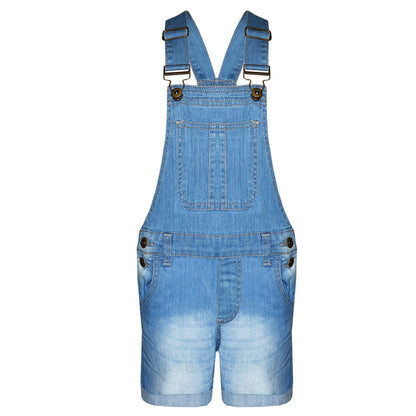 Girls Denim Dungarees