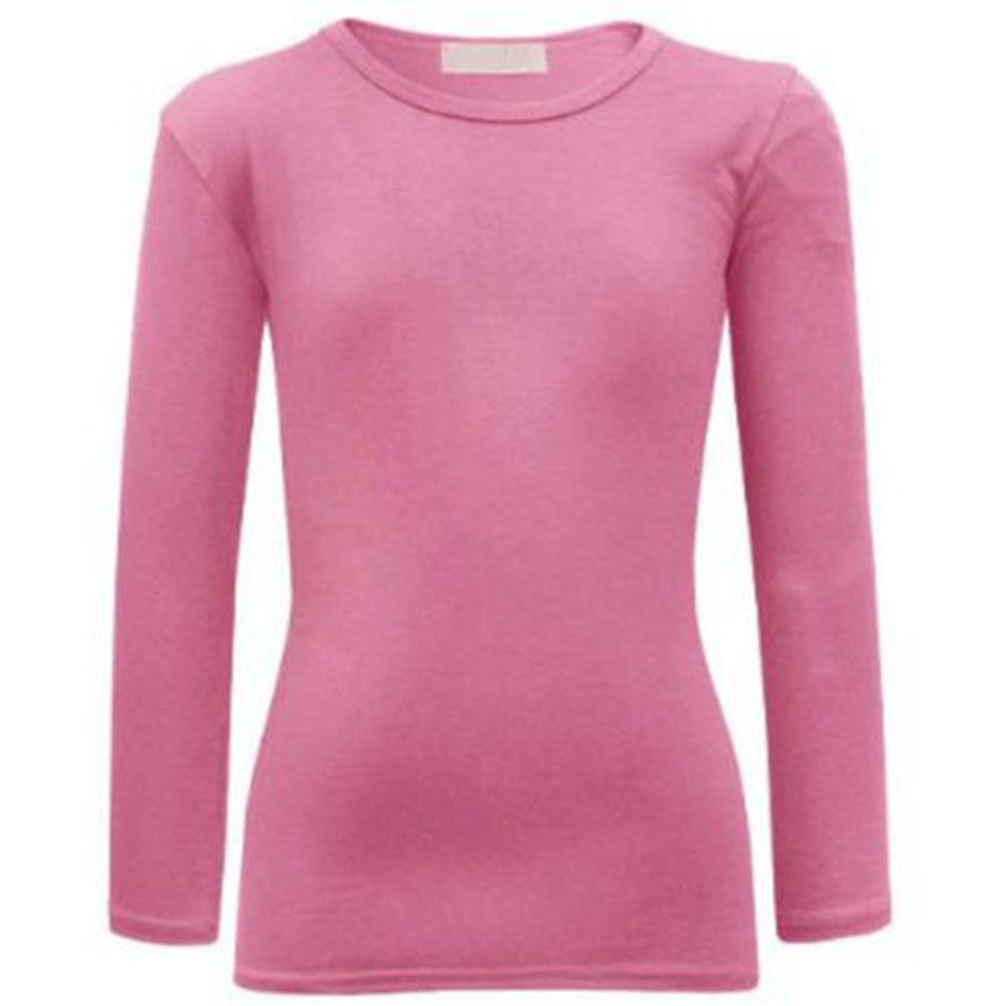 Girls Plain Long Sleeve Tops