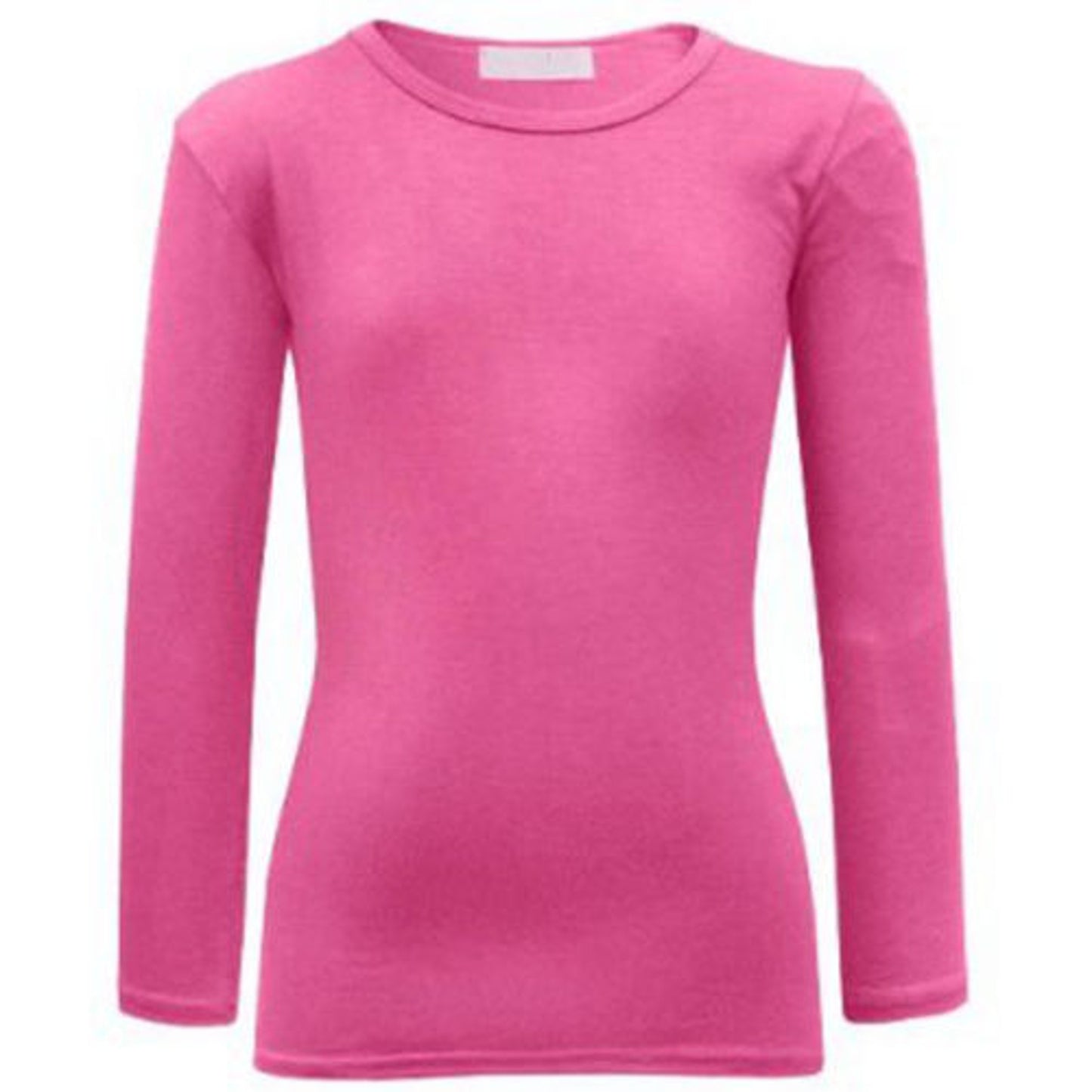 Girls Plain Long Sleeve Tops