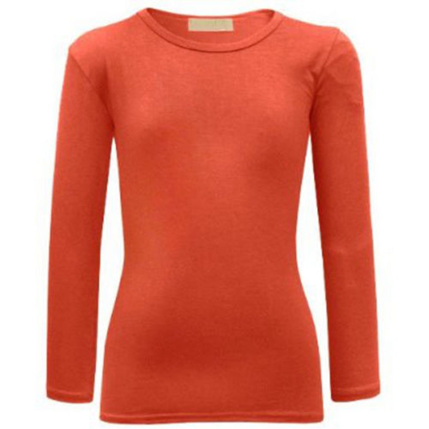 Girls Plain Long Sleeve Tops