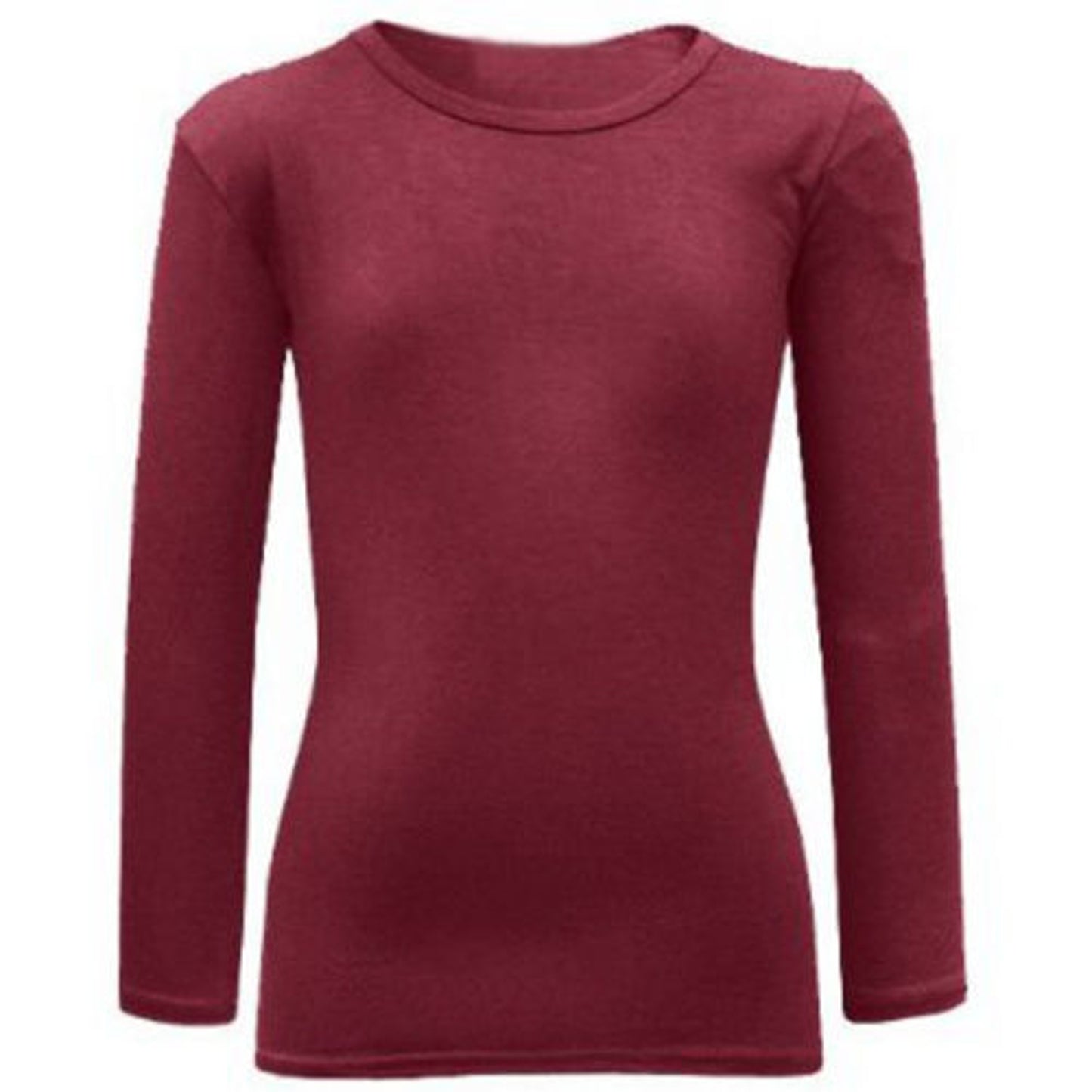 Girls Plain Long Sleeve Tops