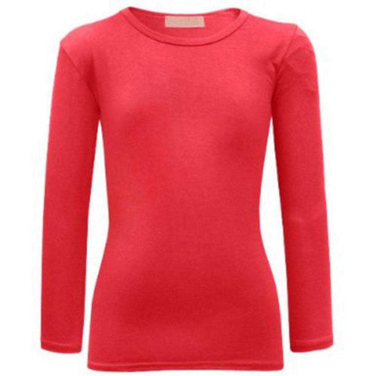 Girls Plain Long Sleeve Tops