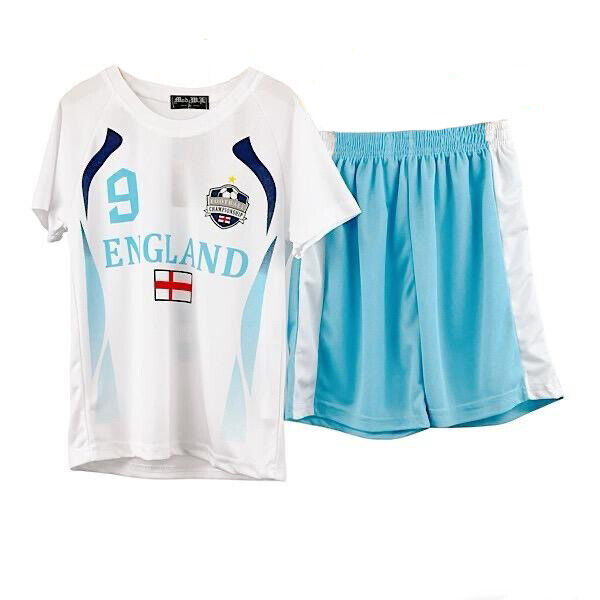 Kids England Football Kit T-Shirts & Shorts Set Outfit Gift