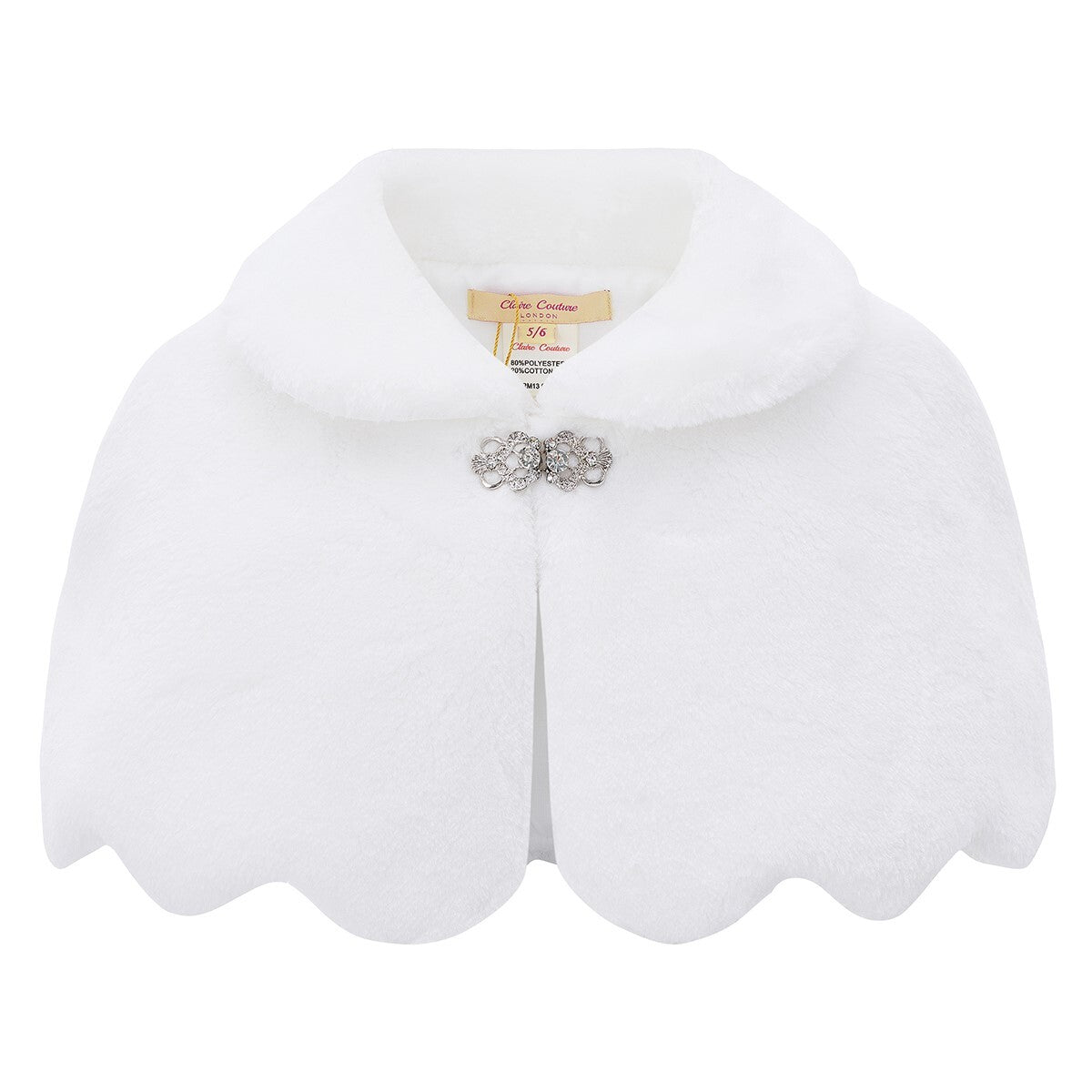 Girls Bolero Bridesmaid Tippet Wrap Stole Shrug Ivory Pink 3-14 Years