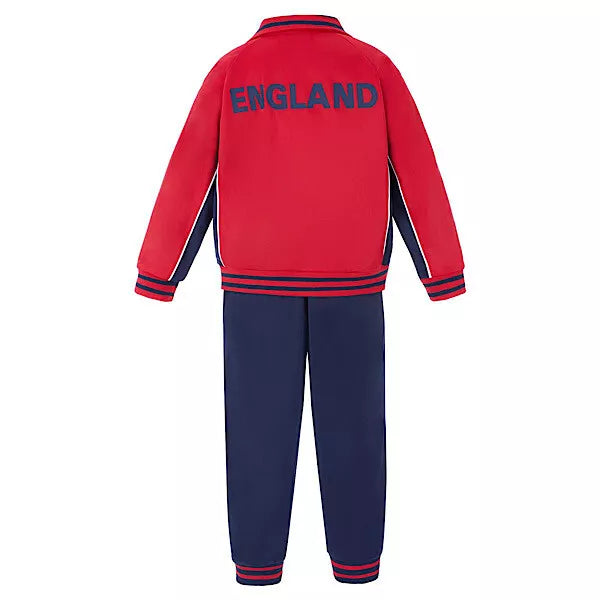 Boys Sports Tracksuit Outfit Kit Top Trousers England Football Soccer