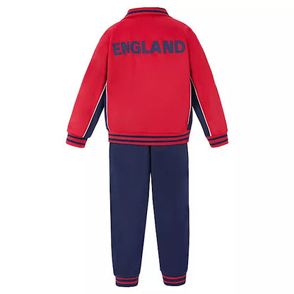 Boys Sports Tracksuit Outfit Kit Top Trousers England Football Soccer