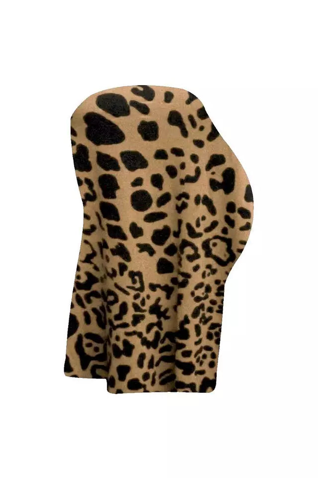 Girls Leopard Print Cycling Shorts Gymnastics Dance Pants
