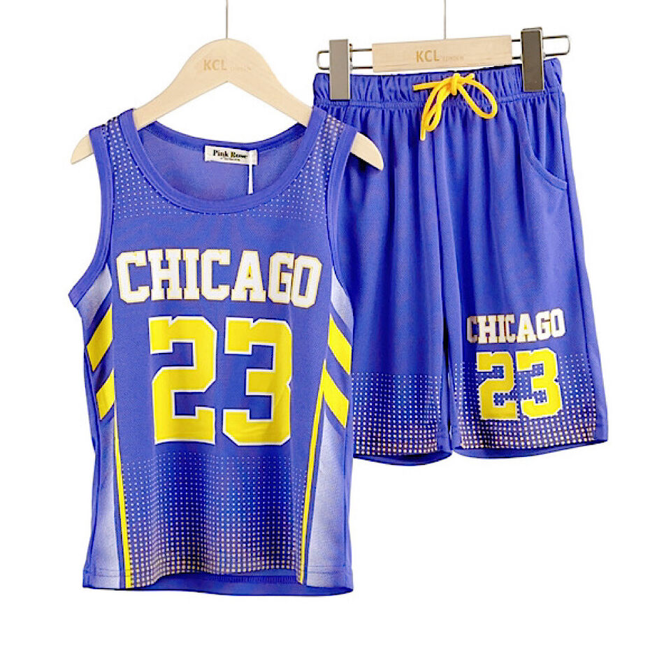 Kids Boys Basketball Vest & Shorts Set Training Casual Jersey Summer Top 2 Piece