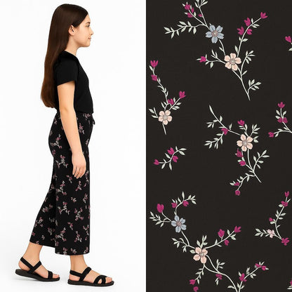 Girls Trousers Wide Leg Palazzo Pants Trousers Casual 3 Designs 5 - 13 Years