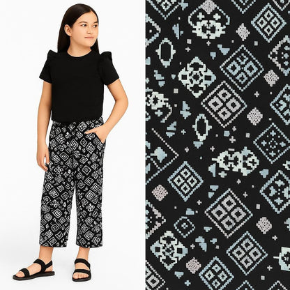 Girls Trousers Wide Leg Palazzo Pants Trousers Casual 3 Designs 5 - 13 Years
