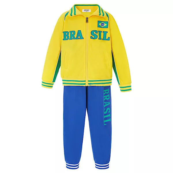 Boys Sports Tracksuit Outfit Kit Top Trousers England Football Soccer