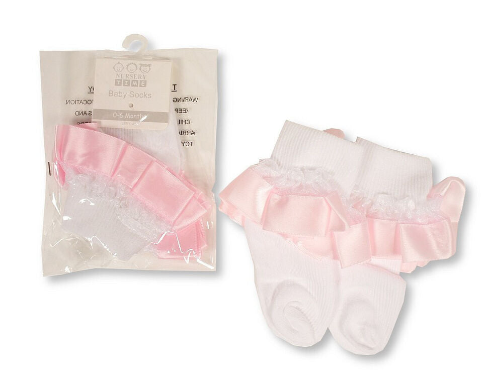 Baby Infant Socks Ankle Height With Frills 0 - 18 Months Babies Infant