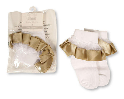 Baby Infant Socks Ankle Height With Frills 0 - 18 Months Babies Infant