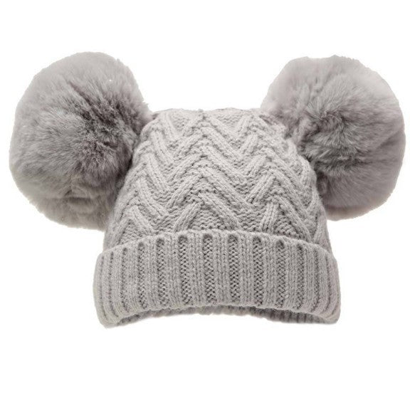 Baby Girl / Boy Cable Knit Bobble Beanie Hat Princess Prince Winter Cap
