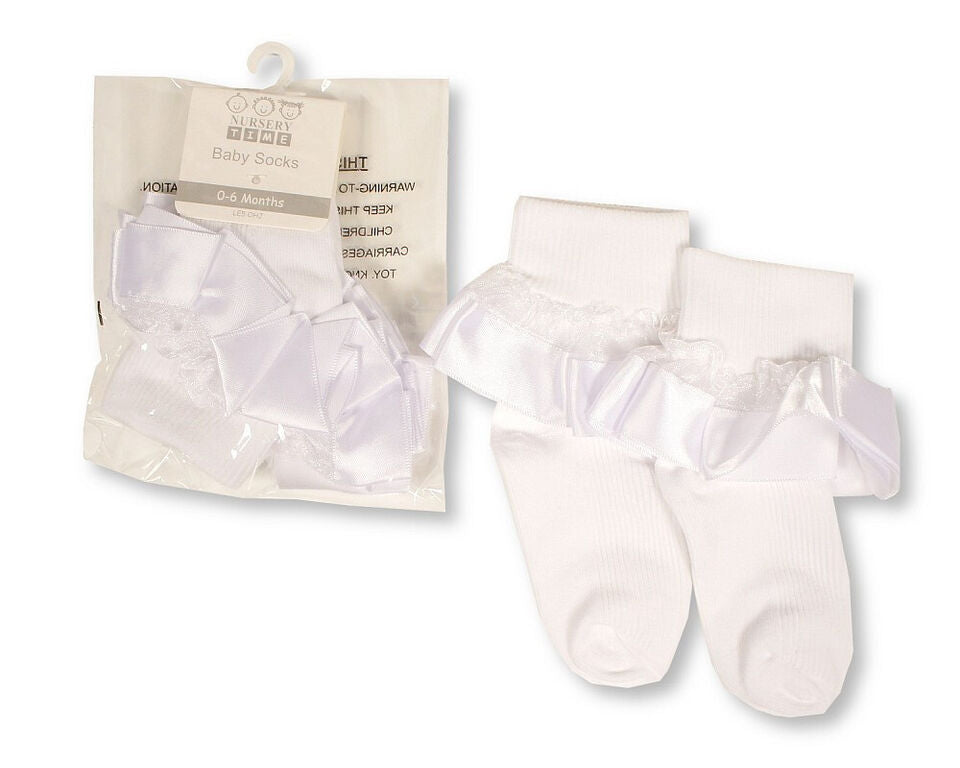 Baby Infant Socks Ankle Height With Frills 0 - 18 Months Babies Infant