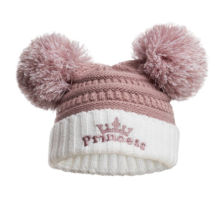 Baby Girl / Boy Cable Knit Bobble Beanie Hat Princess Prince Winter Cap