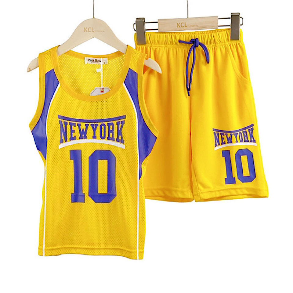 Kids Boys Basketball Vest & Shorts Set Training Casual Jersey Summer Top 2 Piece