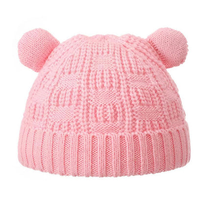 Baby Girls Pom Pom Hat Newborn 0-12 Months Warm Winter Hat