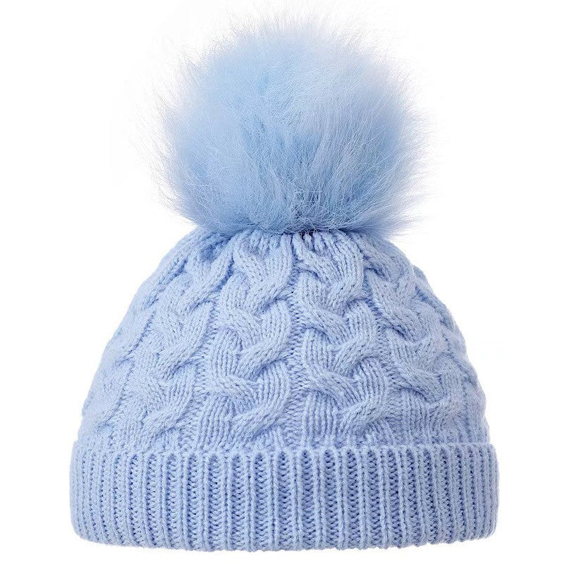 Baby Girls Boys Pom Pom Hat Newborn 0-12 Months Warm Winter Hat