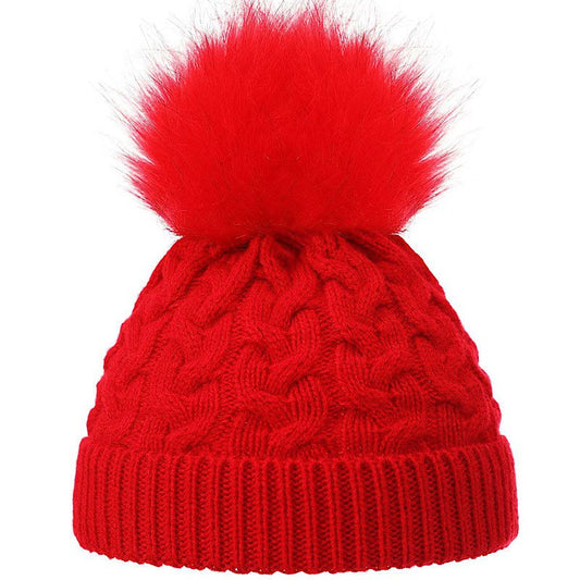 Baby Girls Boys Pom Pom Hat Newborn 0-12 Months Warm Winter Hat