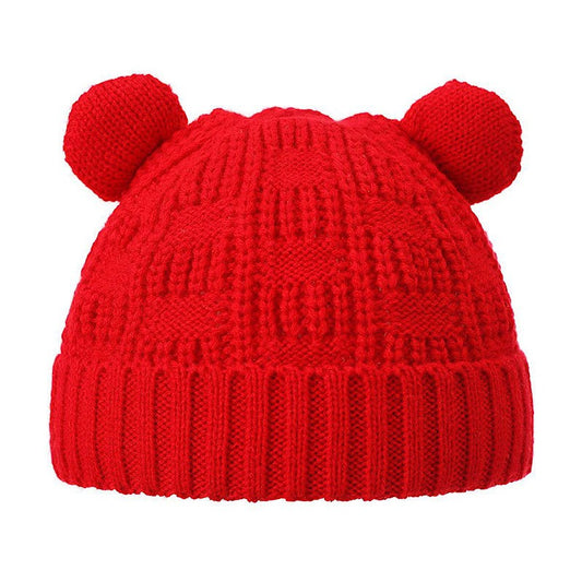 Baby Girls Pom Pom Hat Newborn 0-12 Months Warm Winter Hat