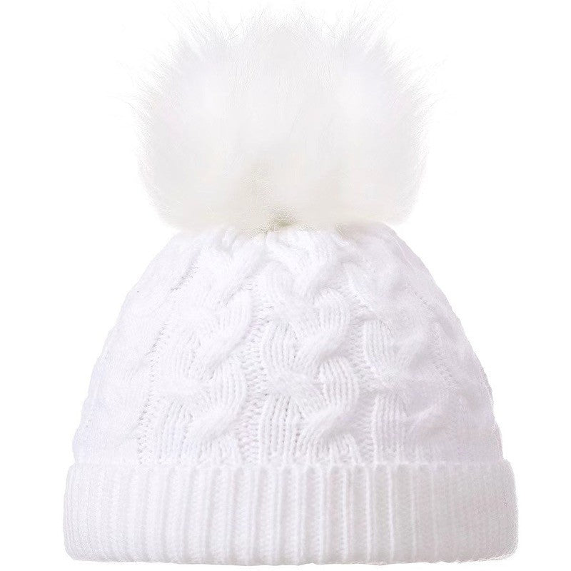 Baby Girls Boys Pom Pom Hat Newborn 0-12 Months Warm Winter Hat