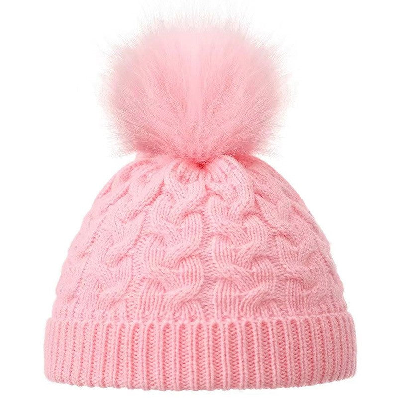 Baby Girls Boys Pom Pom Hat Newborn 0-12 Months Warm Winter Hat