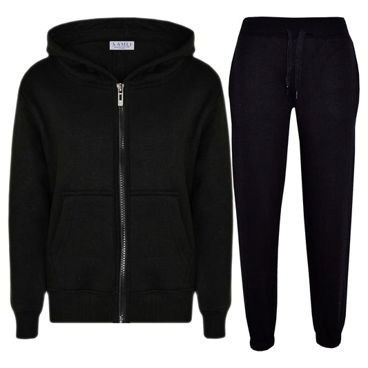 Boys Zip Up Fleece Hooded Tracksuits