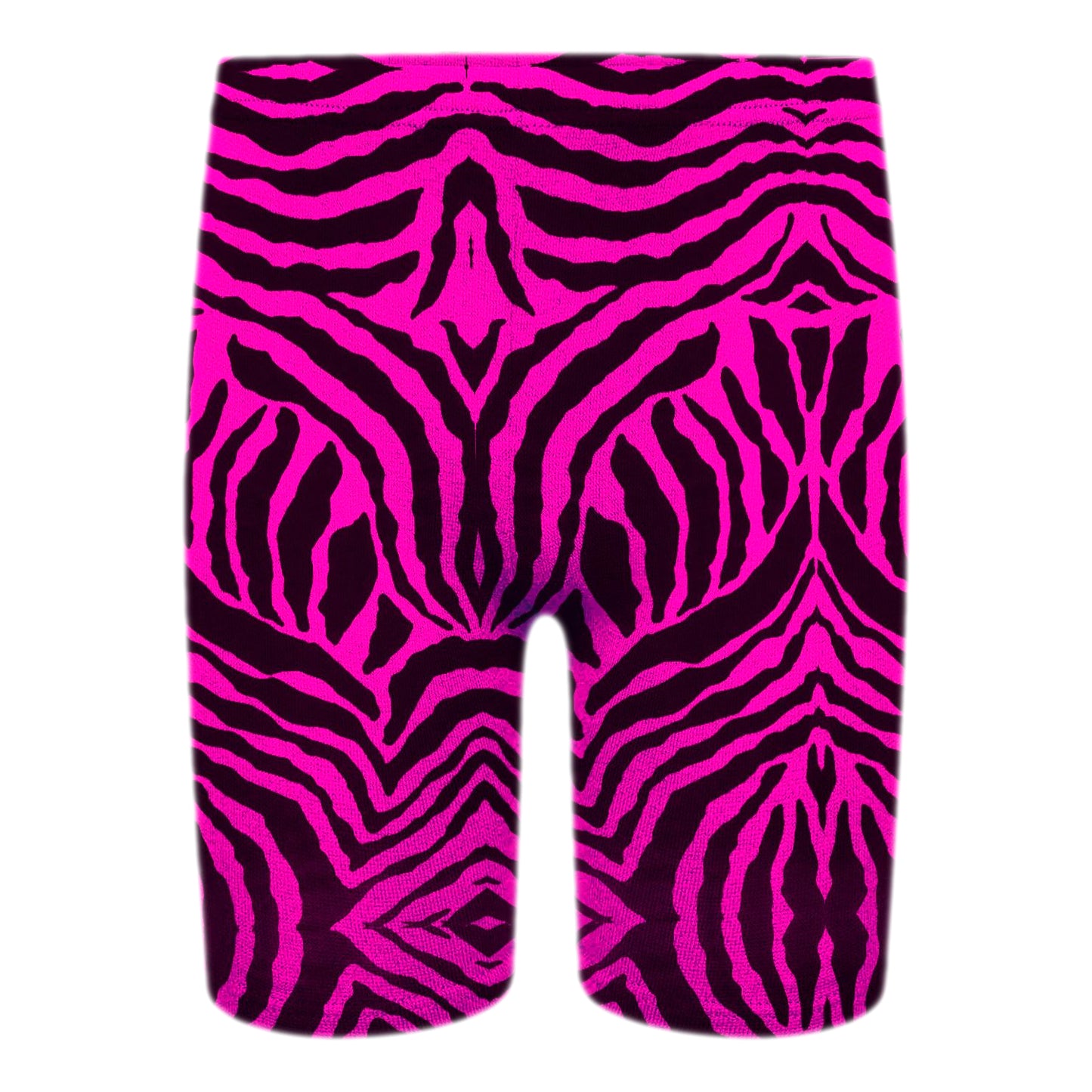 Girls Zebra Print Neon Crop Tops & Shorts