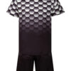 Boys Summer T-Shirt And Shorts Set - Grey Honeycomb