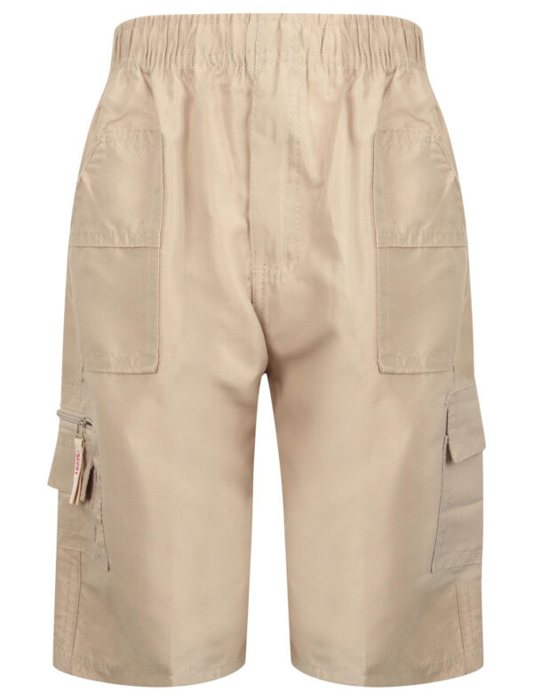 Boys Summer Patterned Shorts - Beige Plain
