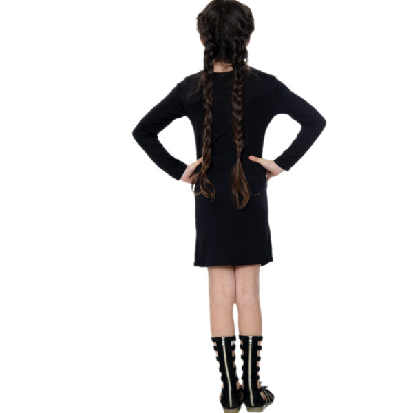 Girls Long Sleeve Bodycon Midi Dress - Black