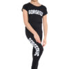 Girls Gorgeous Print Neon Crop Top & Leggings Set - Black