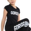 Girls Gorgeous Print Neon Crop Top & Leggings Set - Black