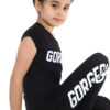 Girls Gorgeous Print Neon Crop Top & Leggings Set - Black