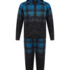 Boys Checked Sports Hooded Tracksuit - Blue