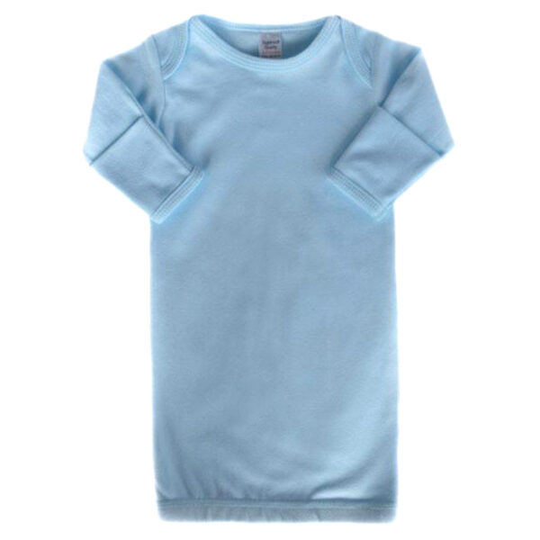 Baby Long Sleeved Layette Gown - Blue