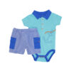 Baby Sleepsuits, Rompers & Polo Shorts Set - Image 2