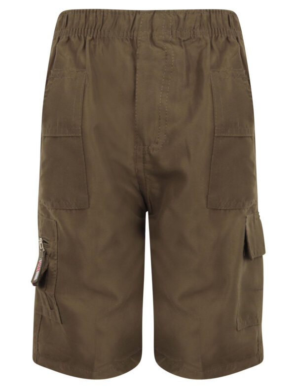 Boys Summer Patterned Shorts - Brown Plain