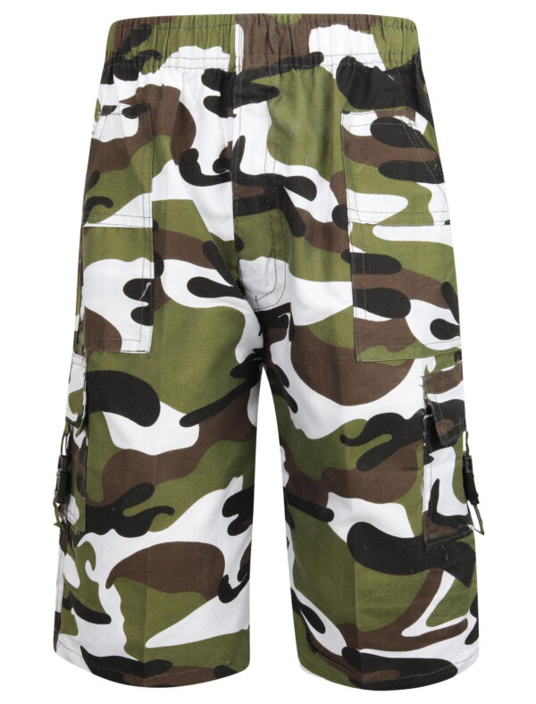 Boys Summer Patterned Shorts - Green Camo